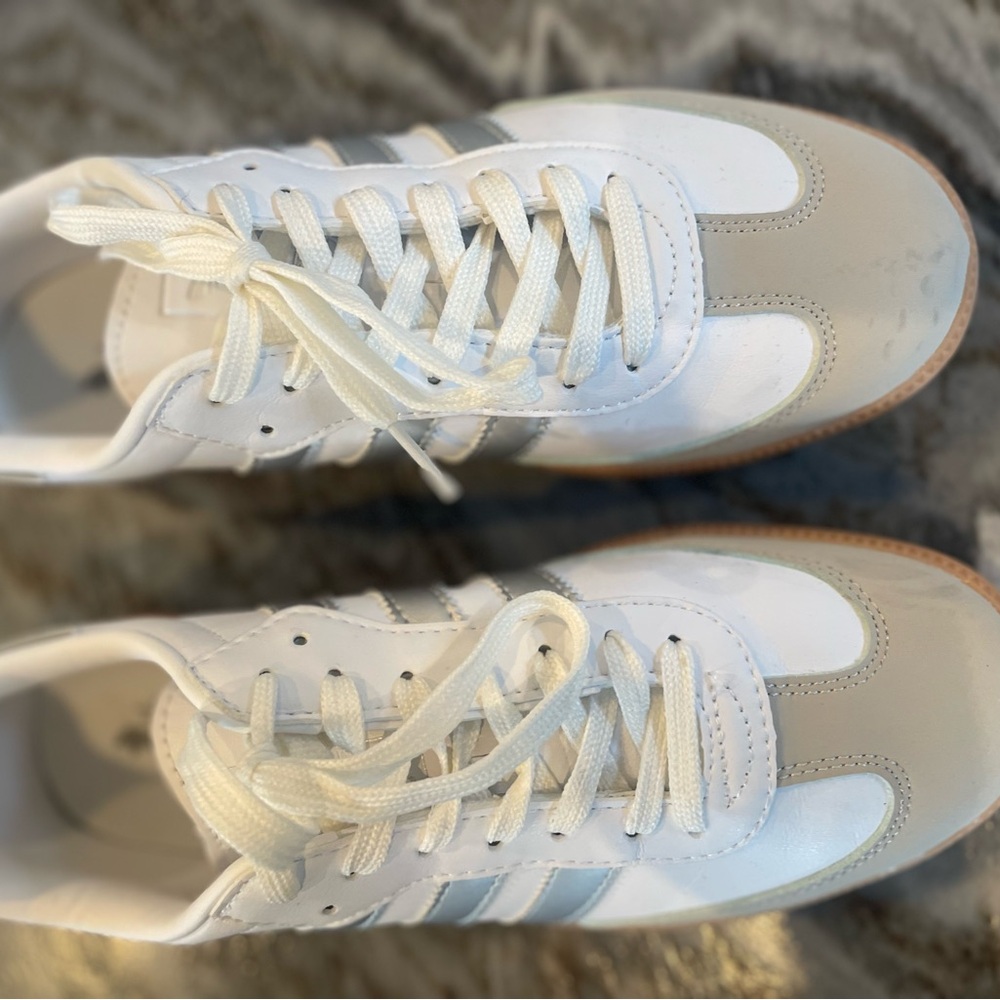 adidas Women's White and Gray Sneakers